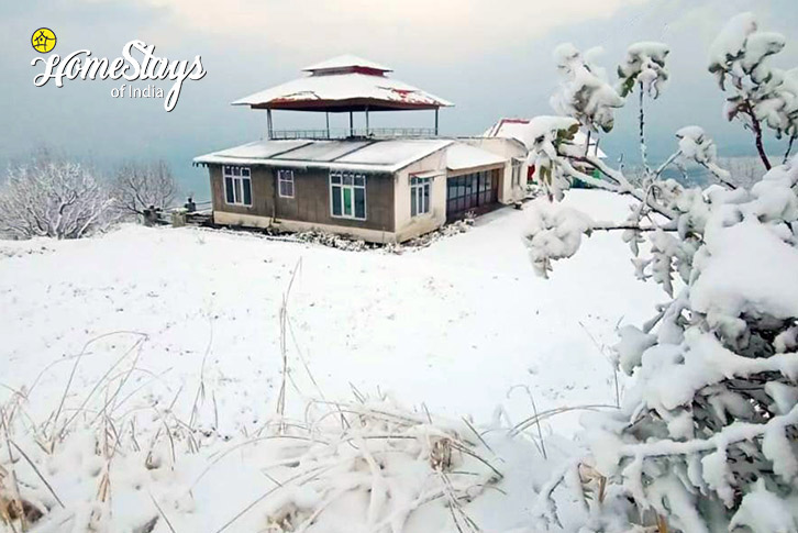 Winter-1-Snowscape Cottage,Saroa-Mandi