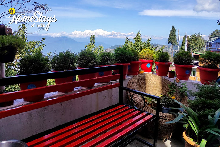 Terrace-Sleeping Buddha Homestay-Darjeeling
