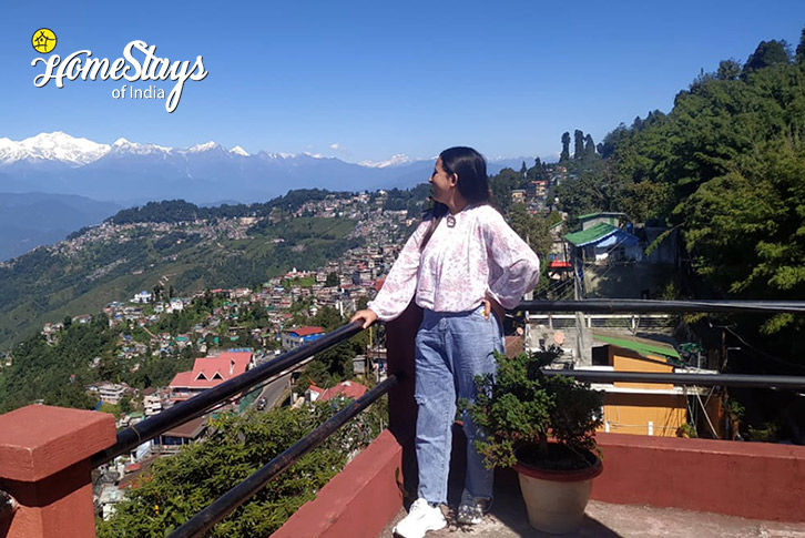 Terrace-Sleeping Buddha Homestay-Darjeeling