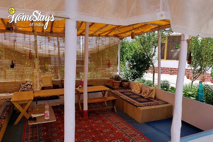 Garden-Sitting-Oasis of Ladakh Homestay-Leh