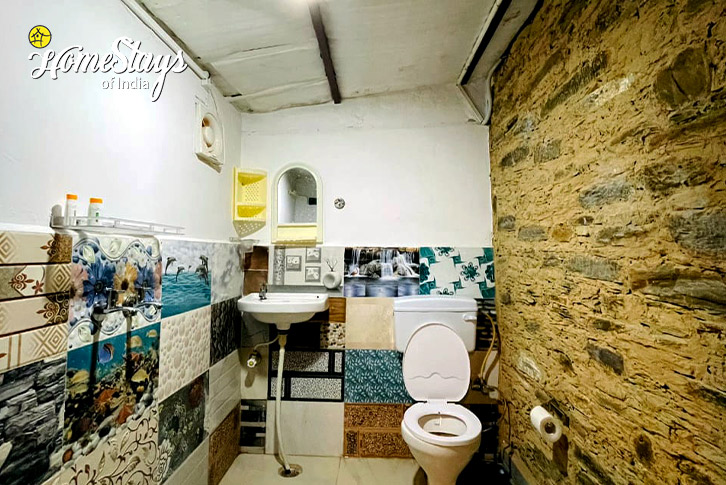 Bathroom-Hill Stone Village Homestay-Pauri