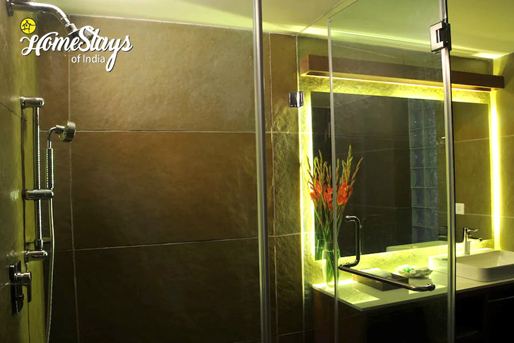 Bathroom-Oasis of Green Homestay - Ahmedabad