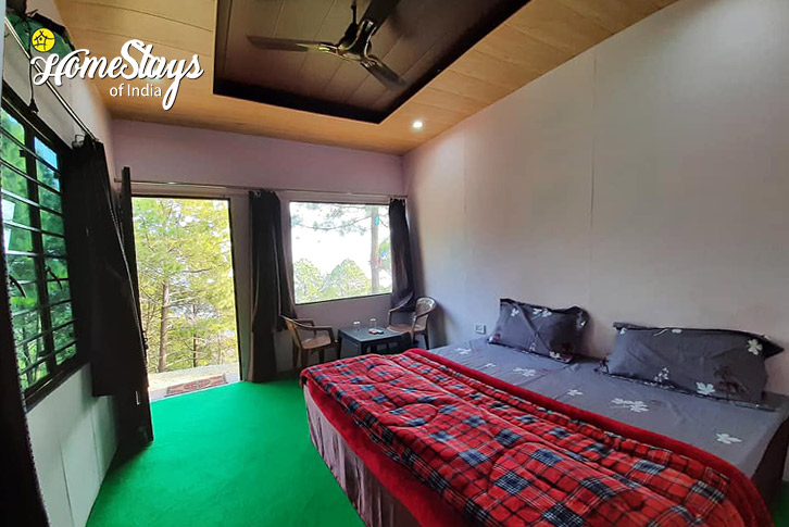 Bedroom-1-The Cozy Cabin Homestay, Devikhal-Lansdowne