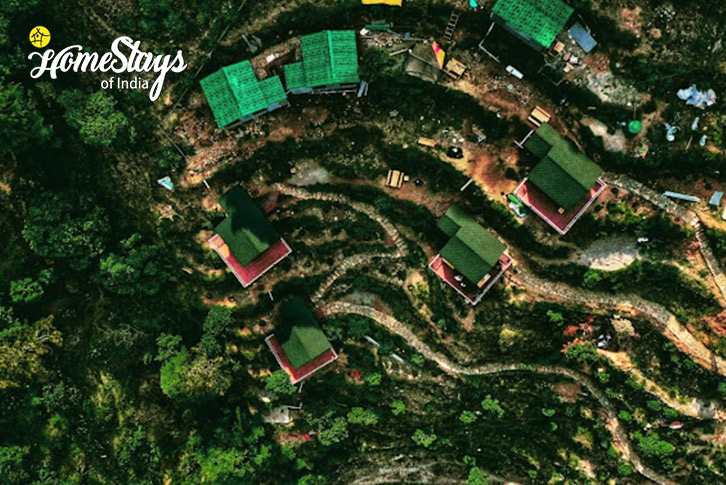 Top-view-The Log Hut Cottages, Gagar-Ramgarh