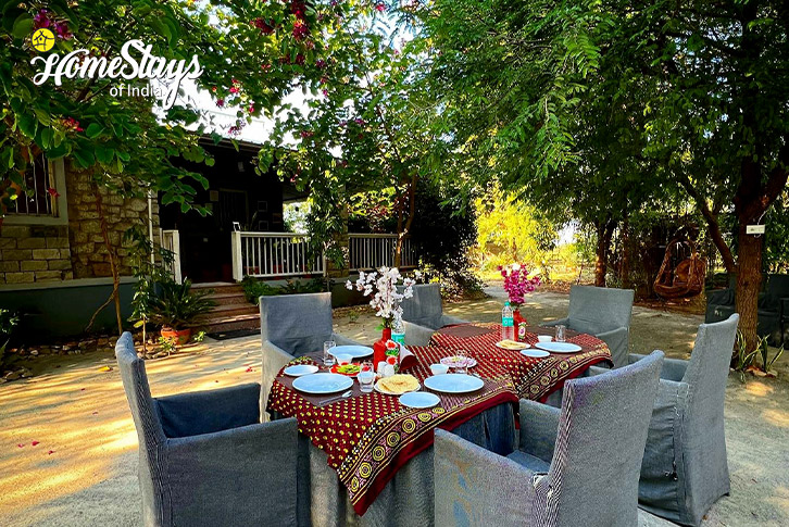Dinning-out-Wild Acres Farmstay-Jawai