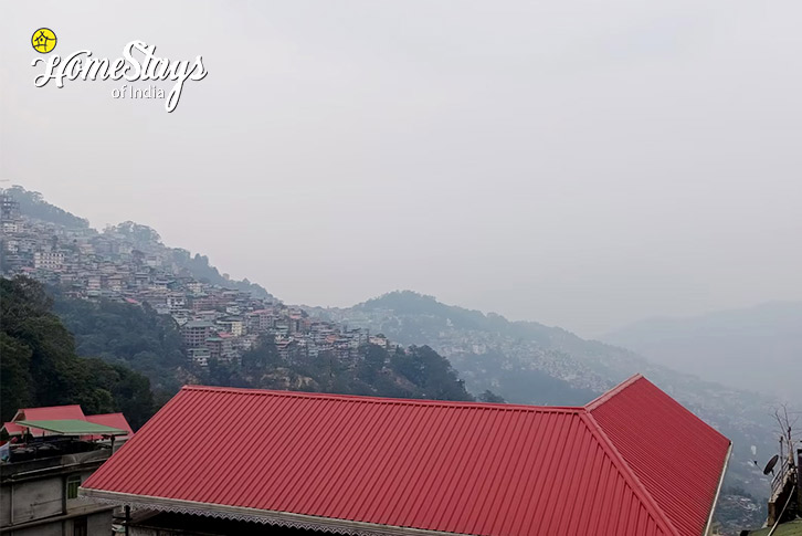 Terrace-view-No Worries Homestay- Gangtok