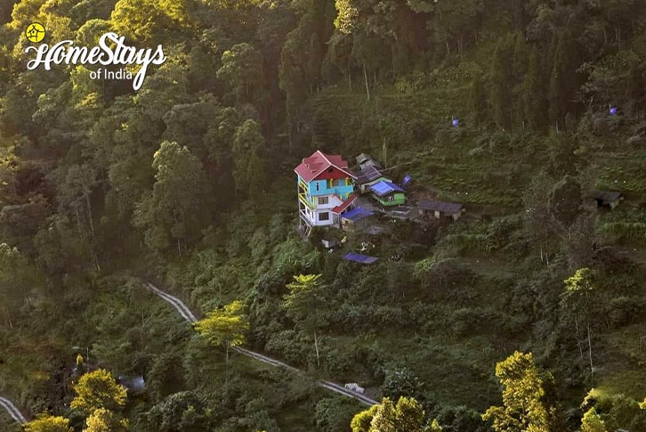 Drone-View-Green Glory Homestay-Tinchuley-Homestays-of-india