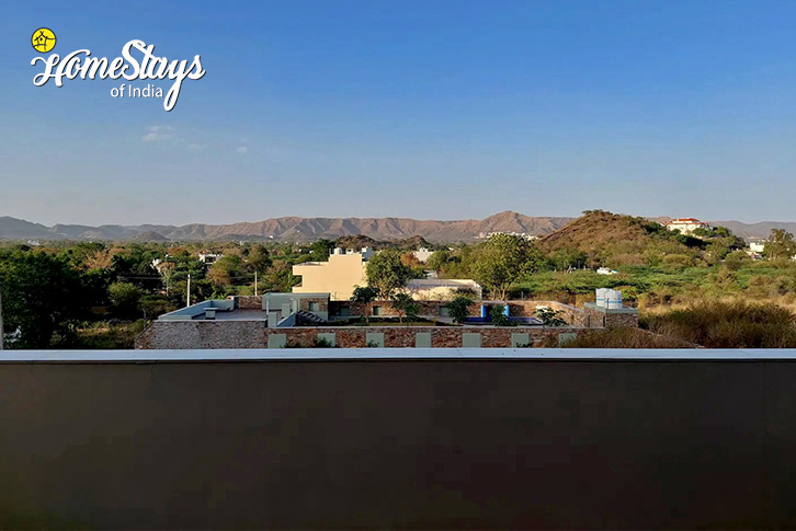 Terrace-View-Peaceful Oasis Homestay-Chikalwas, Udaipur