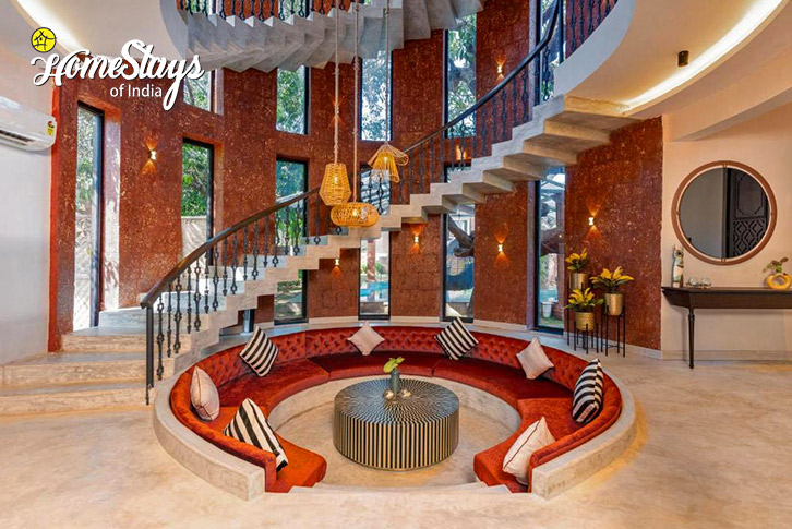 Living-Area-Elite Elegance Villa, Mandrem-North Goa