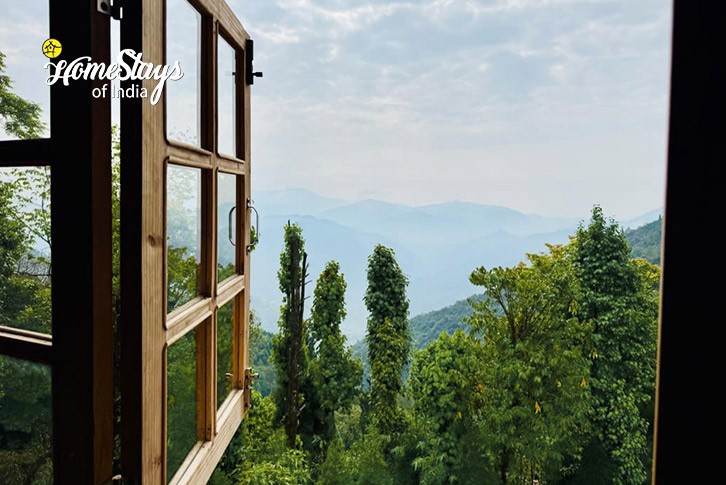 Window View-The Quiet Perch Cottage, Rampuria - Darjeeling 