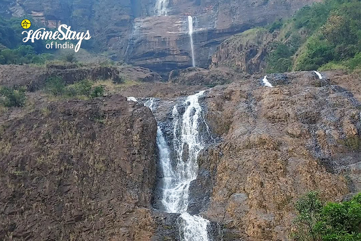 Waterfall-Cloud Nest Bamboo Homestay-Cherrapunji 