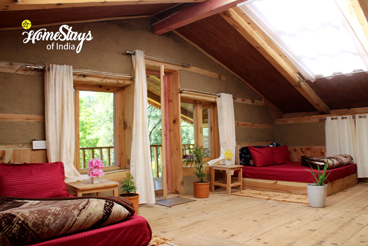 Family Room1-Snow pine Cottage, Tosh - Parvati Valley 